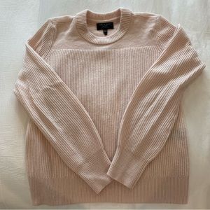 Rag & Bone Pink Cashmere Crewneck Sweater
